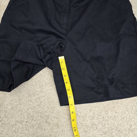 Liz Claiborne High Waist Chino Shorts Women's Sz 14 Flat Front Classic Black EUC - Picture 8 of 8